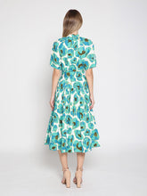 Load image into Gallery viewer, Gathered neck floral print belt dress
