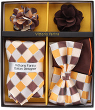 Load image into Gallery viewer, Vittorio Farina Gift Box (Necktie, Bow Tie, Pocket Squares and Flower Lapel Pin)
