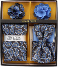 Load image into Gallery viewer, Vittorio Farina Gift Box (Necktie, Bow Tie, Pocket Squares and Flower Lapel Pin)
