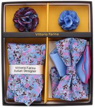 Load image into Gallery viewer, Vittorio Farina Gift Box (Necktie, Bow Tie, Pocket Squares and Flower Lapel Pin)
