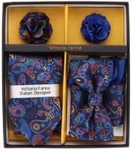 Load image into Gallery viewer, Vittorio Farina Gift Box (Necktie, Bow Tie, Pocket Squares and Flower Lapel Pin)
