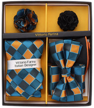 Load image into Gallery viewer, Vittorio Farina Gift Box (Necktie, Bow Tie, Pocket Squares and Flower Lapel Pin)
