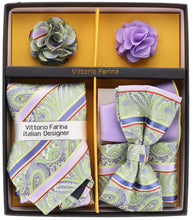 Load image into Gallery viewer, Vittorio Farina Gift Box (Necktie, Bow Tie, Pocket Squares and Flower Lapel Pin)
