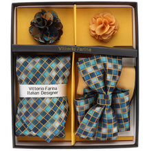 Load image into Gallery viewer, Vittorio Farina Gift Box (Necktie, Bow Tie, Pocket Squares and Flower Lapel Pin)
