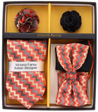 Load image into Gallery viewer, Vittorio Farina Gift Box (Necktie, Bow Tie, Pocket Squares and Flower Lapel Pin)
