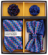 Load image into Gallery viewer, Vittorio Farina Gift Box (Necktie, Bow Tie, Pocket Squares and Flower Lapel Pin)
