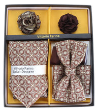 Load image into Gallery viewer, Vittorio Farina Gift Box (Necktie, Bow Tie, Pocket Squares and Flower Lapel Pin)
