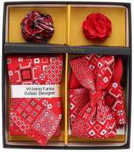 Load image into Gallery viewer, Vittorio Farina Gift Box (Necktie, Bow Tie, Pocket Squares and Flower Lapel Pin)
