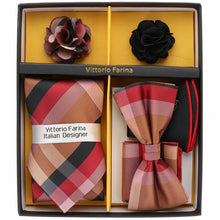 Load image into Gallery viewer, Vittorio Farina Gift Box (Necktie, Bow Tie, Pocket Squares and Flower Lapel Pin)
