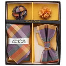 Load image into Gallery viewer, Vittorio Farina Gift Box (Necktie, Bow Tie, Pocket Squares and Flower Lapel Pin)
