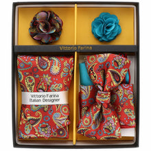 Load image into Gallery viewer, Vittorio Farina Gift Box (Necktie, Bow Tie, Pocket Squares and Flower Lapel Pin)
