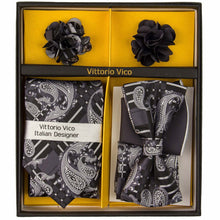 Load image into Gallery viewer, Vittorio Farina Gift Box (Necktie, Bow Tie, Pocket Squares and Flower Lapel Pin)
