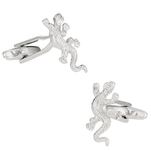 Load image into Gallery viewer, Gecko Silver Cufflinks
