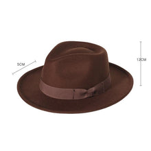 Load image into Gallery viewer, Gentleman New Fashion Men Fedoras Hat Jazz Hat With Bow Tie Fedora Hats Fashionable Classic Wide Brim  Hat Elegant Soft Outdoor Cap Casual Hat For Daily Wear
