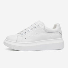 Load image into Gallery viewer, Genuine Leather Women Platform Sneakers Autumn Fashion Sports Little White Shoes Platform Flats Casual Lace Up Woman Comfort Walking Sneakers
