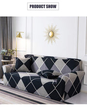 Load image into Gallery viewer, Geometric Sofa Covers Stretch Plaid Sofa Slipcovers for Living Room Elastic Sofa Cover Couch Armchair Cover Towel 1 2 3 4 Seater Slipcover For Sofas Loveseat Armchair Living Room Universal Furniture
