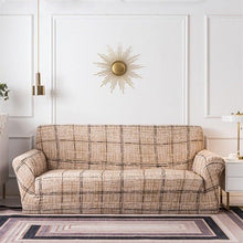 Load image into Gallery viewer, Geometric Sofa Covers Stretch Plaid Sofa Slipcovers for Living Room Elastic Sofa Cover Couch Armchair Cover Towel 1 2 3 4 Seater Slipcover For Sofas Loveseat Armchair Living Room Universal Furniture
