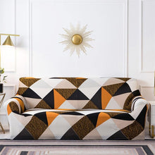 Load image into Gallery viewer, Geometric Sofa Covers Stretch Plaid Sofa Slipcovers for Living Room Elastic Sofa Cover Couch Armchair Cover Towel 1 2 3 4 Seater Slipcover For Sofas Loveseat Armchair Living Room Universal Furniture
