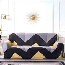 Load image into Gallery viewer, Geometric Sofa Covers Stretch Plaid Sofa Slipcovers for Living Room Elastic Sofa Cover Couch Armchair Cover Towel 1 2 3 4 Seater Slipcover For Sofas Loveseat Armchair Living Room Universal Furniture
