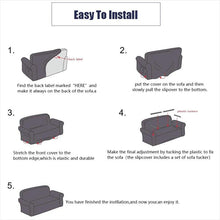 Load image into Gallery viewer, Geometric Sofa Covers Stretch Plaid Sofa Slipcovers for Living Room Elastic Sofa Cover Couch Armchair Cover Towel 1 2 3 4 Seater Slipcover For Sofas Loveseat Armchair Living Room Universal Furniture
