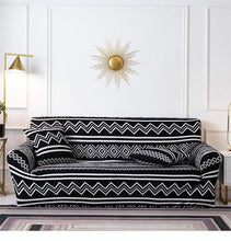 Load image into Gallery viewer, Geometric Sofa Covers Stretch Plaid Sofa Slipcovers for Living Room Elastic Sofa Cover Couch Armchair Cover Towel 1 2 3 4 Seater Slipcover For Sofas Loveseat Armchair Living Room Universal Furniture
