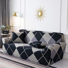 Load image into Gallery viewer, Geometric Sofa Covers Stretch Plaid Sofa Slipcovers for Living Room Elastic Sofa Cover Couch Armchair Cover Towel 1 2 3 4 Seater Slipcover For Sofas Loveseat Armchair Living Room Universal Furniture
