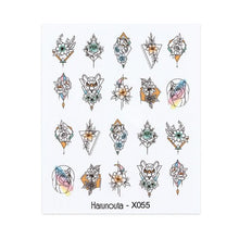 Load image into Gallery viewer, Geometry Line Stripe Nail Sticker Floral Butterfly Design Water Decals Slider Wraps Decoration Nail Art Accessories Water Transfer Nail Decals Sticker For Pretty Girl Self-Adhesive Nail Decals Designer Nail Stickers for Acrylic Decal Decoration
