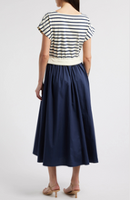Load image into Gallery viewer, Cotton Striped Midi Dress
