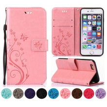 Load image into Gallery viewer, Girls Flip Wallet Case For iPhone 13 12 Mini Stand Leather Back Cover Cute Wallet Design PU Leather Phone Case For iPhone
