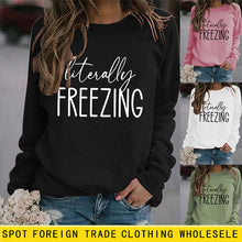 Load image into Gallery viewer, Girls Printed Loose Round Neck Long Sleeve Top Sweater - # GIAA23510035
