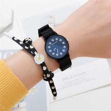 Load image into Gallery viewer, Girls Small Elegant Wrist Watch Women Fashion Nylon Strap Dress Quartz Watch Simple Wild Girlfriends Couple Watch Analog Quartz Watches With Nylon Strap Nylon Band Wristwatch
