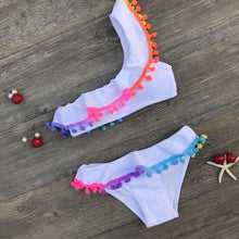 Load image into Gallery viewer, Girls Split Swimsuits Cute Shoulder Swimsuit Toddler Baby Girls 2 Piece Swimsuit Kids Bathing Beach Sun Suit  Children Swimwear Bikini Set Girl Swimming Clothes Kids Bathing Suit Beachwear For Summer
