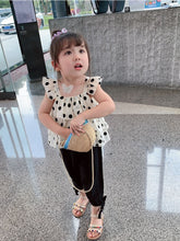 Load image into Gallery viewer, Girls' Summer Polka Dot | Top &amp; Pants Set | Ages 3-8 - # GIAA212310018
