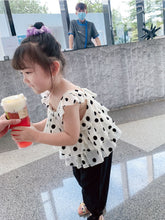 Load image into Gallery viewer, Girls' Summer Polka Dot | Top &amp; Pants Set | Ages 3-8 - # GIAA212310018
