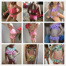 Load image into Gallery viewer, Girls Swimsuit High quality Girls swimwear Two pieces Kids Bikini Set Swimming Suit For Children Girls Swimsuit Flounce Bikini Set 2 Piece Swimwear Watermelon Ruffle Bathing Suits
