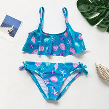 Load image into Gallery viewer, Girls Swimsuit Kids Swimwear Cute Print Kids Bikini Sets Girls Swimsuits Two Piece Bathing Suit Sets 3D Printed Swimwear Ruffle Style Children Swimwear Kids Beach Wear 2-16 Year
