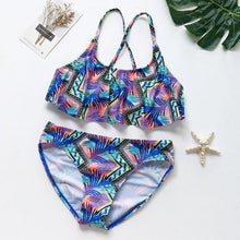 Load image into Gallery viewer, Girls Swimsuit Kids Swimwear Cute Print Kids Bikini Sets Girls Swimsuits Two Piece Bathing Suit Sets 3D Printed Swimwear Ruffle Style Children Swimwear Kids Beach Wear 2-16 Year
