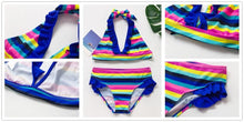 Load image into Gallery viewer, Girls Swimsuit Kids Swimwear Cute Print Kids Bikini Sets Girls Swimsuits Two Piece Bathing Suit Sets 3D Printed Swimwear Ruffle Style Children Swimwear Kids Beach Wear 2-16 Year
