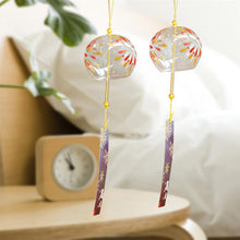 Load image into Gallery viewer, Glass Wind Chimes Japanese-Style Wind Chime Simple And Beautiful Label Pendnat Wind Bells Japanese Glass Wind Chime Handmade Pendants For Birthday Gift and Home Decors
