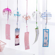 Load image into Gallery viewer, Glass Wind Chimes Japanese-Style Wind Chime Simple And Beautiful Label Pendnat Wind Bells Japanese Glass Wind Chime Handmade Pendants For Birthday Gift and Home Decors
