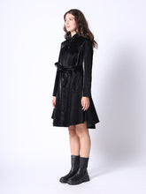 Load image into Gallery viewer, Glossy Rain Coat with Waist Ribbon
