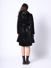 Load image into Gallery viewer, Glossy Rain Coat with Waist Ribbon
