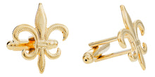 Load image into Gallery viewer, Gold Fleur De Lis Cufflinks
