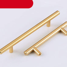 Load image into Gallery viewer, Gold Kitchen Door T Bar Straight Cupboard Handle Knobs Cabinet Pull Aluminum Alloy Handles Furniture Handle T Bar Handles for Kitchen Cabinets Door Brushed Brass Drawer Pulls Knobs Stainless Steel Furniture Hardware
