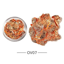 Load image into Gallery viewer, Gold Silver Irregular Aluminum Foil Paper Nail Art Sticker 3D Glitter Manicure UV Gel Polish Nail Decoration Tools Decoration Stickers Decoration New Gold Nail Transfer Foils for Nail Arts Nails Supply Holographic Effect Nail Art Foil Stickers
