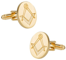 Load image into Gallery viewer, Gold Tone Freemason Cufflinks

