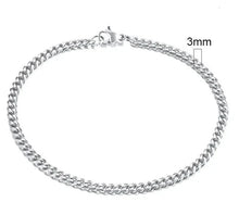Load image into Gallery viewer, Gold-Tone Stainless Steel Cuban Bracelet 3-11mm
