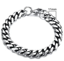 Load image into Gallery viewer, Gold-Tone Stainless Steel Cuban Bracelet 3-11mm
