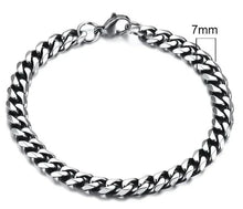 Load image into Gallery viewer, Gold-Tone Stainless Steel Cuban Bracelet 3-11mm
