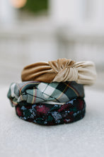 Load image into Gallery viewer, Gold Velvet Knotted Headband
